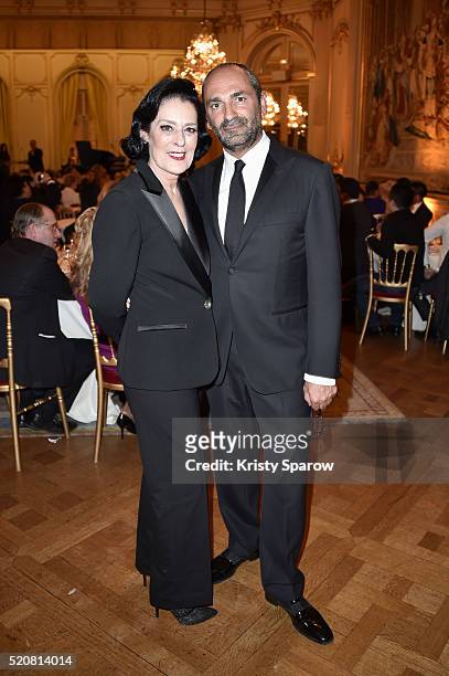 Debra Mace and Massimo Leonardelli attend 'The Children for Peace' Gala at Cercle Interallie on April 12, 2016 in Paris, France.