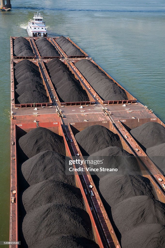 Coal Bardge on Ohio River