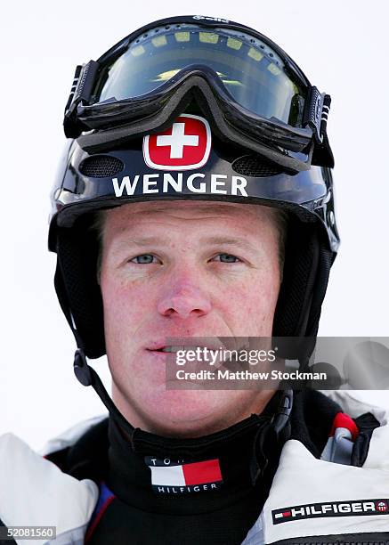 Nate Roberts poses January 29, 2005 during the Chevrolet Freestyle International World Cup at Deer Valley Resort in Park City, Utah.