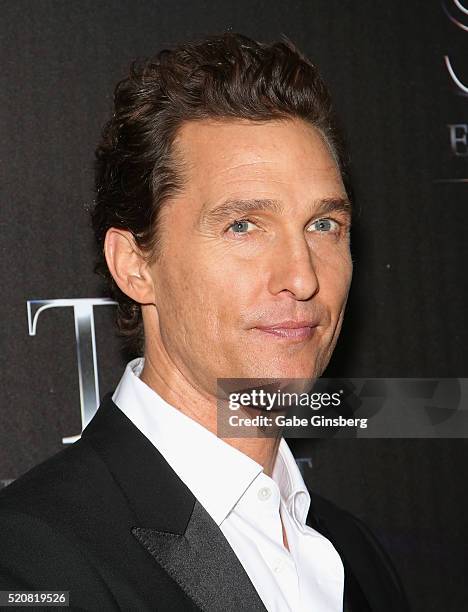 Actor Matthew McConaughey attends STX Entertainment's The State of the Industry: Past, Present and Future at The Colosseum at Caesars Palace during...