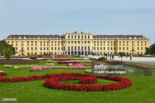 schonbrunn palace in vienna - schonbrunn palace stock pictures, royalty-free photos & images