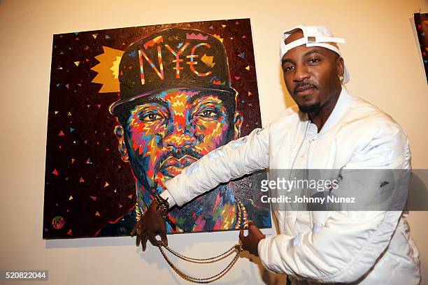 Rapper Grafh attends his "Pain Killers: Reloaded" Listening Event at Ludlow Studios on April 12, 2016 in New York City.