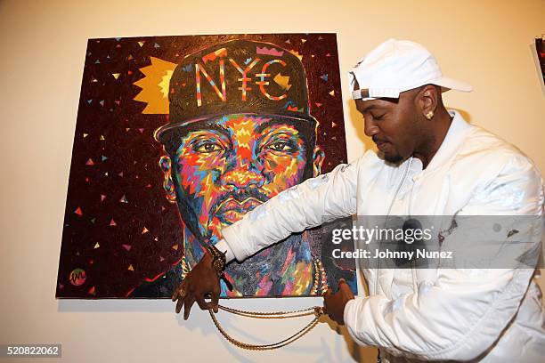 Rapper Grafh attends his "Pain Killers: Reloaded" Listening Event at Ludlow Studios on April 12, 2016 in New York City.