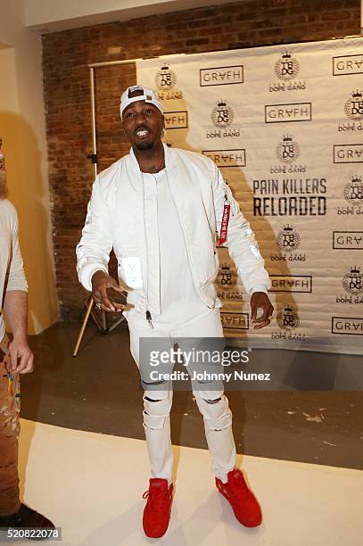 Rapper Grafh attends his "Pain Killers: Reloaded" Listening Event at Ludlow Studios on April 12, 2016 in New York City.