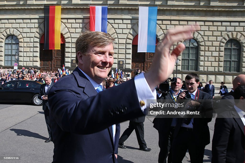 King Willem-Alexander And Queen Maxima Of The Netherlands Visit Bavaria - Day 1