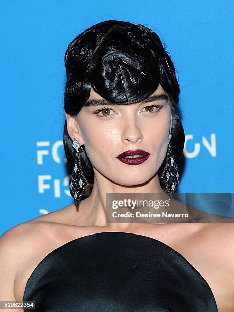 Model Crystal Renn attends the 2016 Foundation Fighting Blindness World Gala at Cipriani Downtown on April 12, 2016 in New York City.