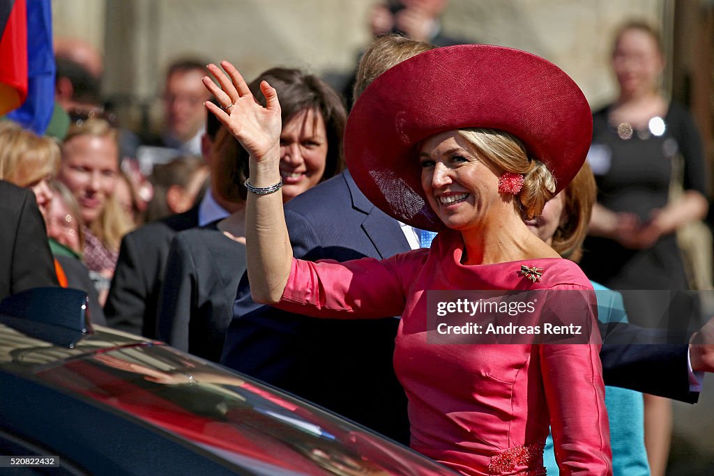 King Willem-Alexander And Queen Maxima Of The Netherlands Visit Bavaria - Day 1