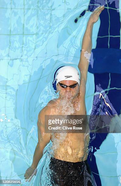 Liam Tancock of Great Britain competes in the Men's 100m Backstroke heats on day two of the British Swimming Championships at Tollcross International...