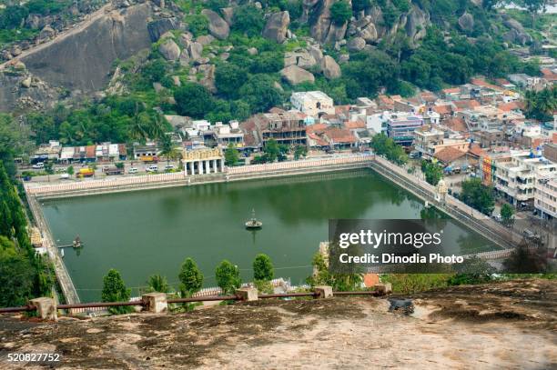 tank at vindhyagiri hill, shravanabelagola, hassan, karnataka, india - karnataka stock pictures, royalty-free photos & images