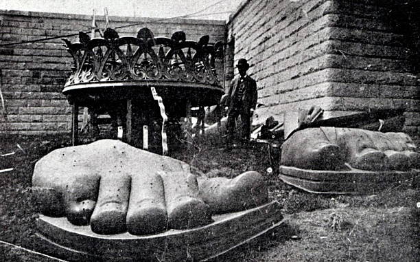 NY: 17 June 1885 - The Statue Of Liberty Arrives To Be Assembled In NY Harbor