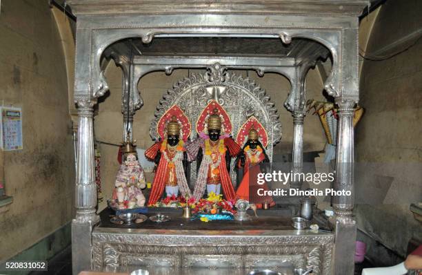 idols of ram laxman sita hanuman ram temple at samara, maharashtra, india, asia - lord hanuman stock pictures, royalty-free photos & images