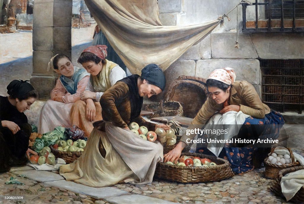 Spanish market women at Bilbao.