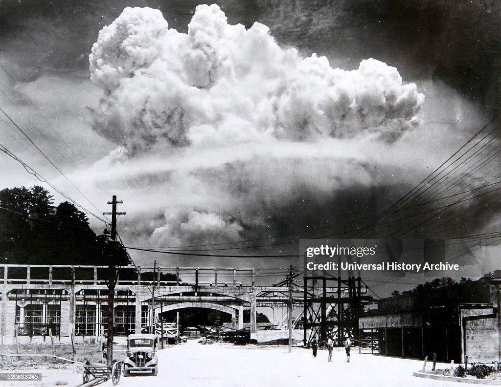 Devastation after the nuclear bombing of Nagasaki.