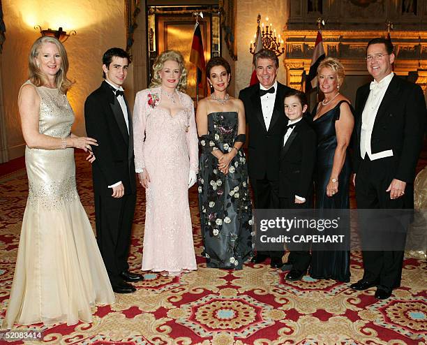 Michelle Millard, Callahan Walsh, Dame Celia Lipton Farris, Mrs. Marta Fox, John Walsh, Hayden Walsh, Reve Walsh and Craig Millard attend the...