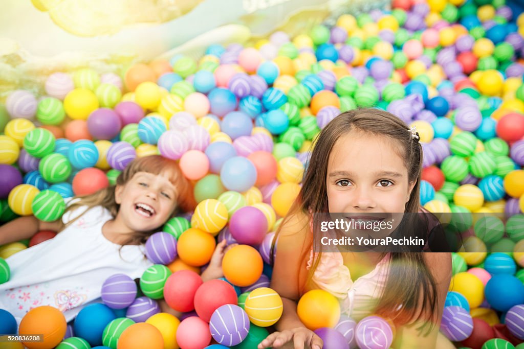 Girls in ball pool