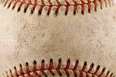 Old Baseball Close up