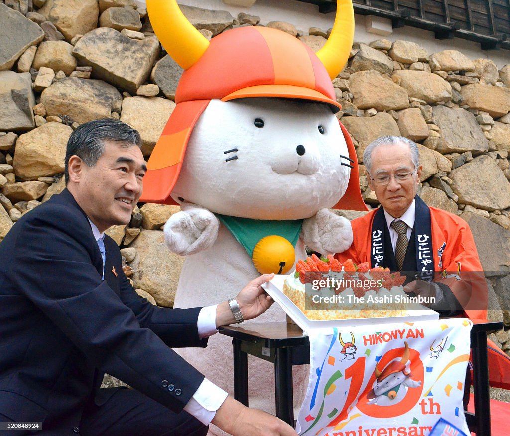 Popular Mascot Hikonyan Celebrates 10th Birthday