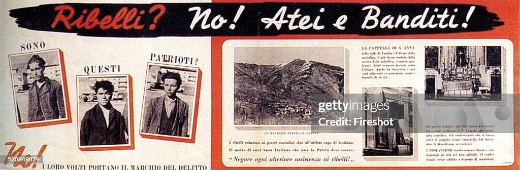 Second World War 1944 Italy Partisans