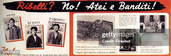 Partisans Comic World War II-Italian Fascism Posters 1944 against the partisans... News ...
