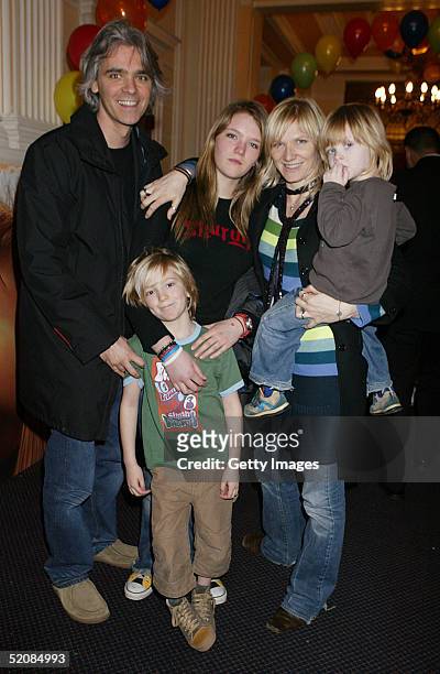 Steve, Jack, India, Jo and Cas Whiley attend the aftershow party following "The Magic Roundabout" UK Charity Premiere at the New Connaught Rooms on...