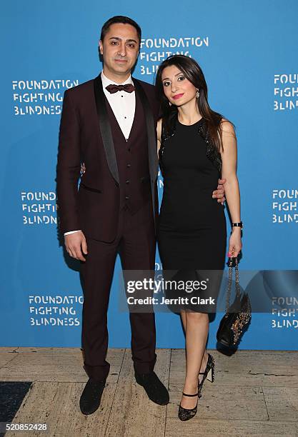 Arsan Ustayev and Lilly Petrosyan attend the 2016 Foundation Fighting Blindness World Gala at Cipriani Downtown on April 12, 2016 in New York City.