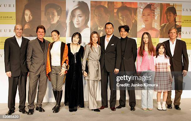 Producer Douglas Wick, actresses Gong Li, Kaori Momoi, Michelle Yeoh, actors Ken Watanabe, Koji Yakusho, actress Yoki Kudo and Suzuka Ogo and...
