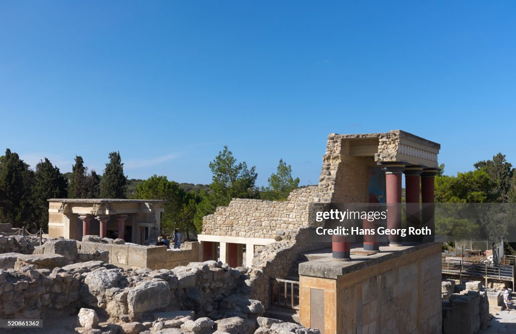 Knossos Minoan Palace, reconstruction of the Northern Passage
