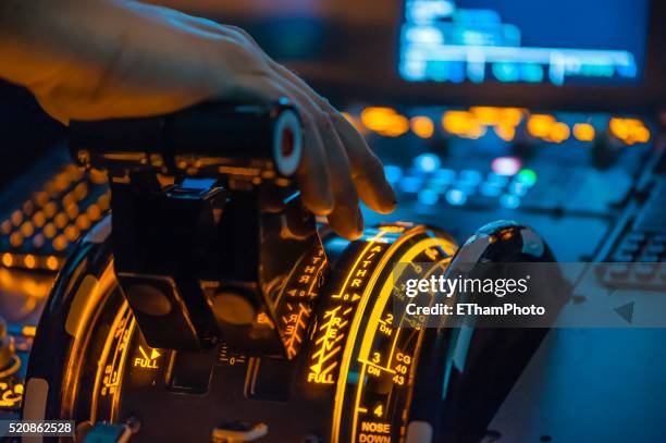 airbus a320 cockpit - airbus cockpit stock pictures, royalty-free photos & images