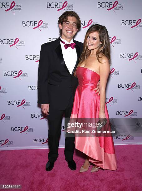 Jack Lucas and Eliana Lauder attend the 2016 Breast Cancer Research Foundation Hot Pink Party at The Waldorf=Astoria on April 12, 2016 in New York...