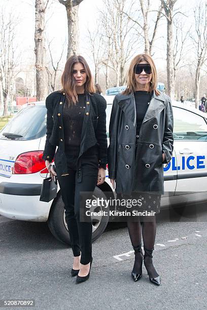 Art Director and Model Julia Restoin Roitfeld with her mother Editor in Chief CR Fashion book and fashion consultant Carine Roitfeld on day 8 during...