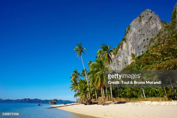 bacuit archipelago at el nido on palawan island in philippines - el nido stock pictures, royalty-free photos & images