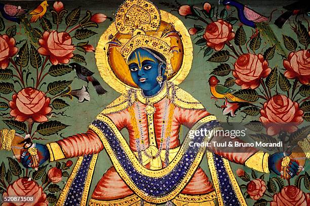 painting of krishna - sri krishna stock pictures, royalty-free photos & images