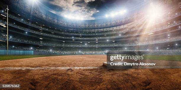 stade de baseball - balle de baseball photos et images de collection