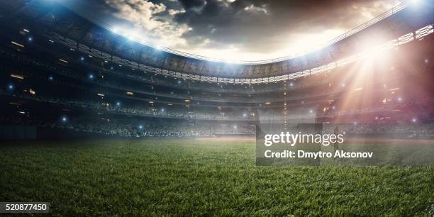 stade de baseball - terrain de foot photos et images de collection