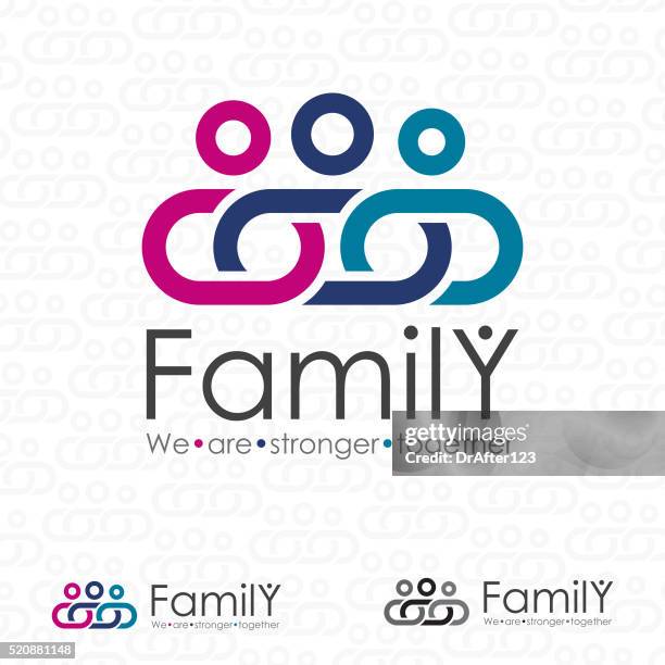 starke family-logo - family icon stock-grafiken, -clipart, -cartoons und -symbole