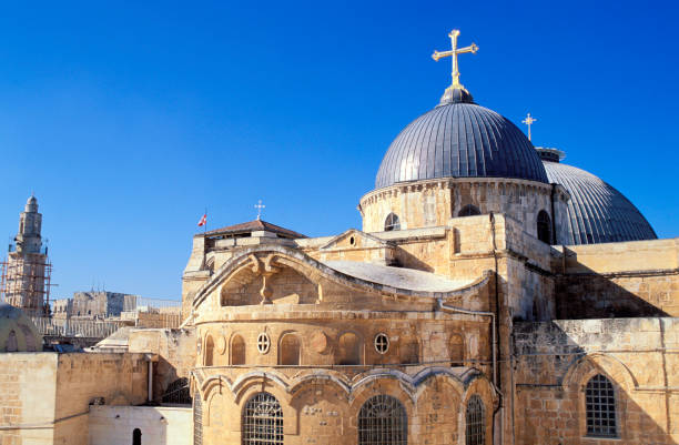 israel, jerusalem, church of the holy sepulcher in the old city of jerusalem - jerusalem old city stock pictures, royalty-free photos & images