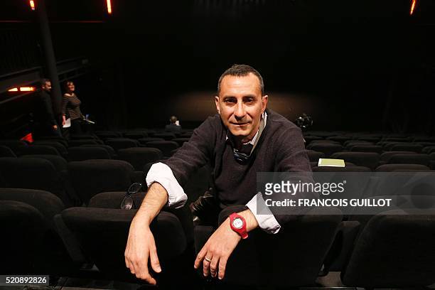 French director Didier Ruiz poses within the dress rehearsal of the play "A long sentence" , performed by former convicts who have spent between 14...