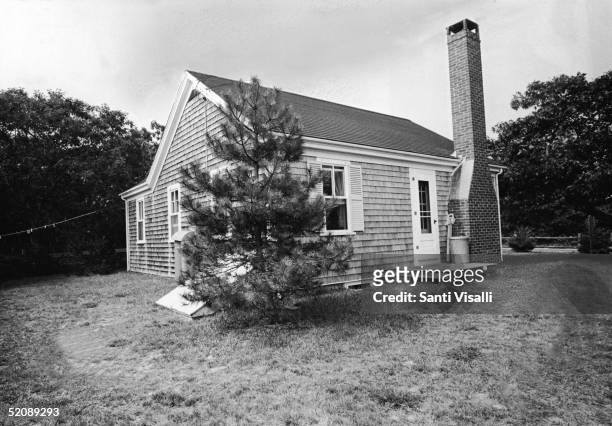 Exterior view of the cottage where American Senator Ted Kennedy and friends held a party on the evening of July 18 after which Kennedy was involved...