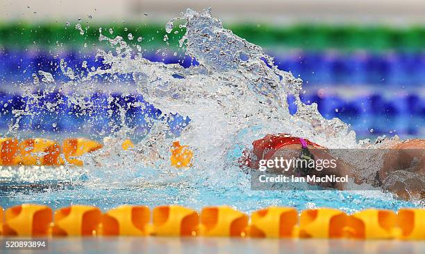 Keri-Ann Payne competes in the Women's 800m Freestyle during Day Two of The British Swimming Championships at Tollcross International Swimming Centre...