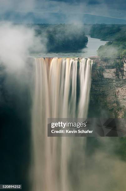 morning mist, kaieteur falls, kaieteur national park, guyana - guyana stock pictures, royalty-free photos & images