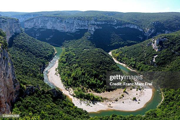 viewpoint balcon des gorges, les templiers, gorges de l'ardeche, ardeche - eurozone stock pictures, royalty-free photos & images