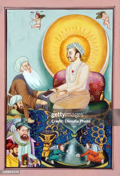 akbar mughal painting