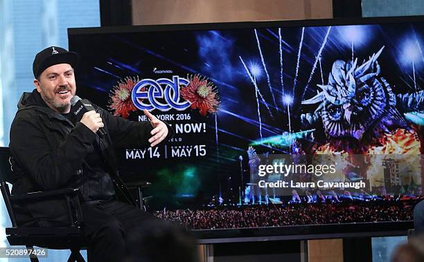 Founder and CEO of Insomniac, Pasquale Rotella attends AOL Build Series to discuss "EDC NYC" at AOL Studios In New York on April 13, 2016 in New York...