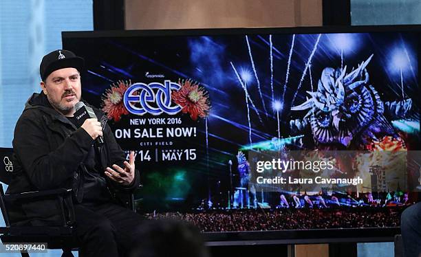 Founder and CEO of Insomniac, Pasquale Rotella attends AOL Build Series to discuss "EDC NYC" at AOL Studios In New York on April 13, 2016 in New York...
