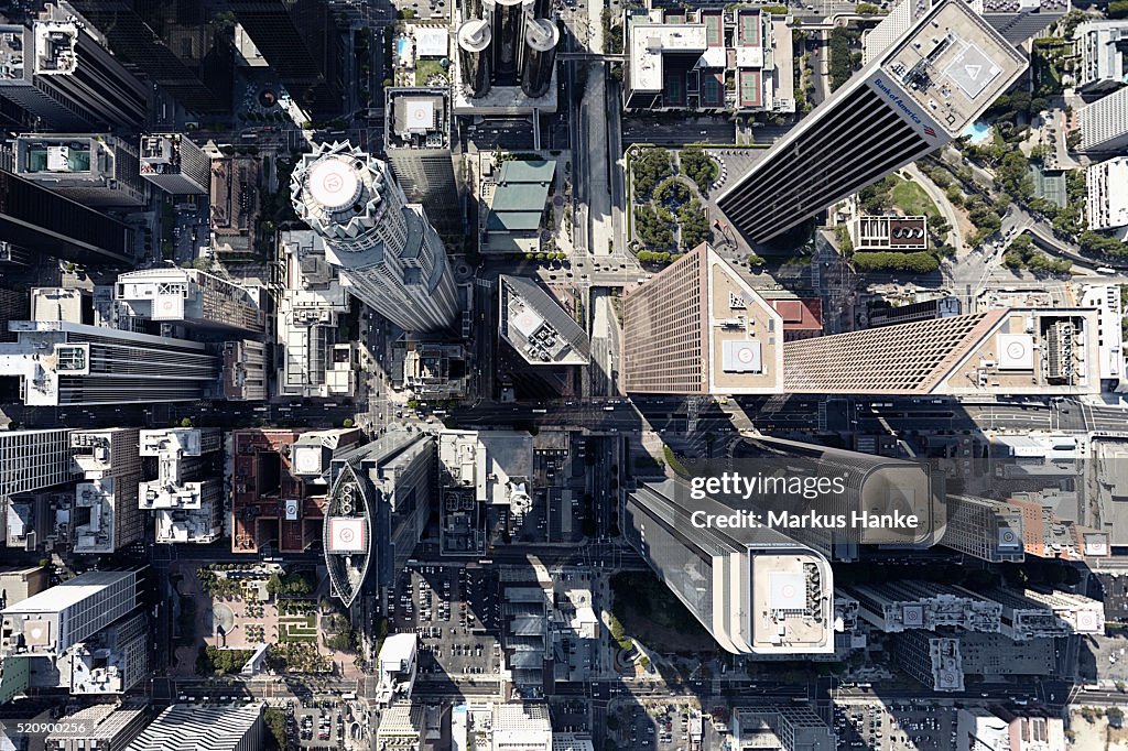 Aerial view of city, Los Angeles, Los Angeles County, California, USA