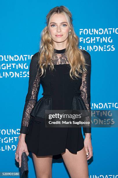 Model Valentina Zelyaeva attends the 2016 Foundation Fighting Blindness World Gala at Cipriani Downtown on April 12, 2016 in New York City.