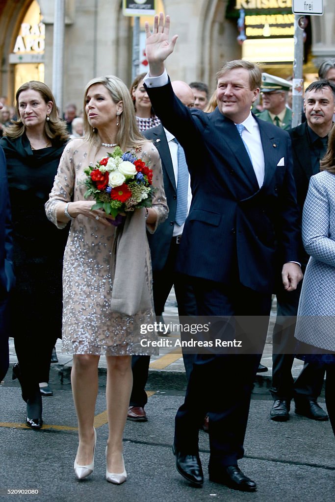 King Willem-Alexander And Queen Maxima Of The Netherlands Visit Bavaria - Day 1