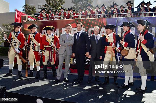 Actor Ian Kahn and executive producers Barry Josephine and Craig Silverstein pose for a photo during the "TURN: Washington Spies- DC Key Art...