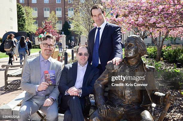 Actor Ian Kahn and executive producers Barry Josephine and Craig Silverstein pose for a photo during the "TURN: Washington Spies- DC Key Art...