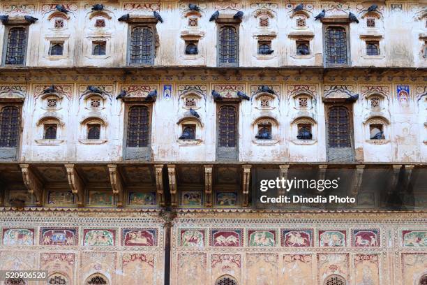 haveli, fatehpur shekhavati, rajasthan, india - shekhawati stock pictures, royalty-free photos & images